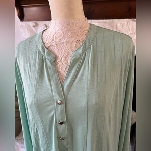 Wonderly Mint Green Women's Tunic Top Size XL